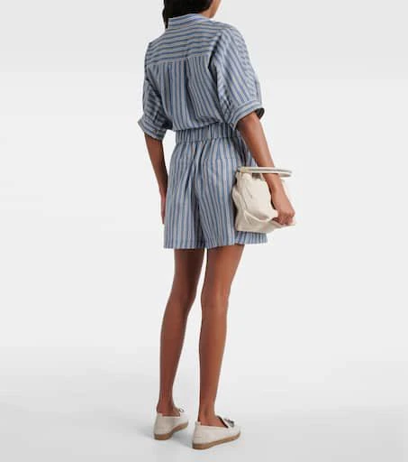 Brunello Cucinelli Striped cotton and silk shorts 3