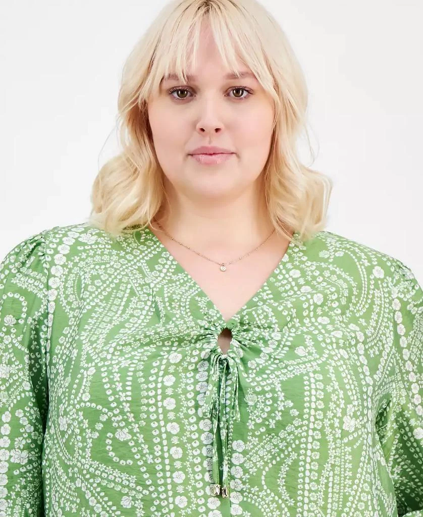 INC International Plus Size Long-Sleeve Keyhole Blouse, Exclusively at Macy's 3