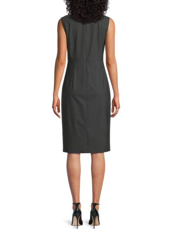 Theory V-neck Virgin Wool-Blend Dress