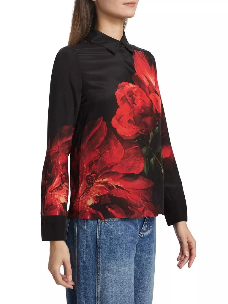 Alice + Olivia Brady Slim-Fit Button-Front Blouse 4