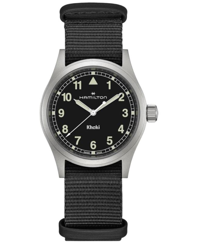 Hamilton Hamilton Khaki Field Quartz Black Dial Fabric Strap Men's Watch H69401430
