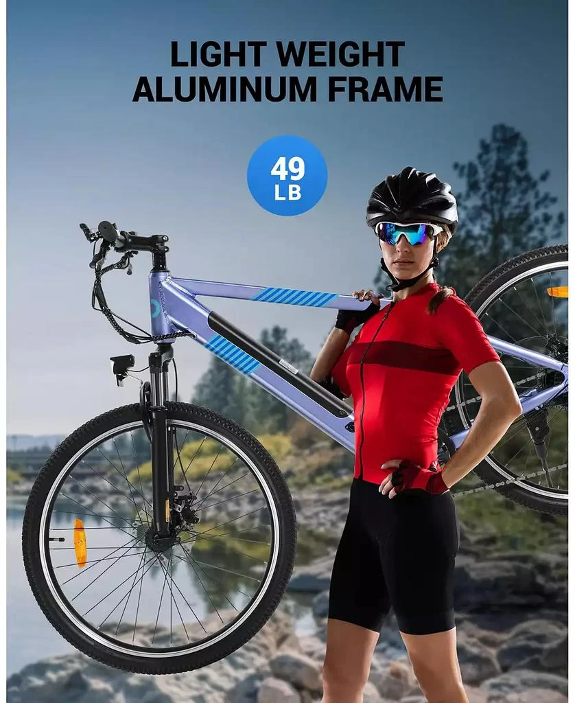 Gyroor 350W Electric Bike 26" Electric Mountain Bike for Adults, 36V Built-in Hidden Removable Battery with Shimano 7 Speed City Commuter Bike for Man Woman 6