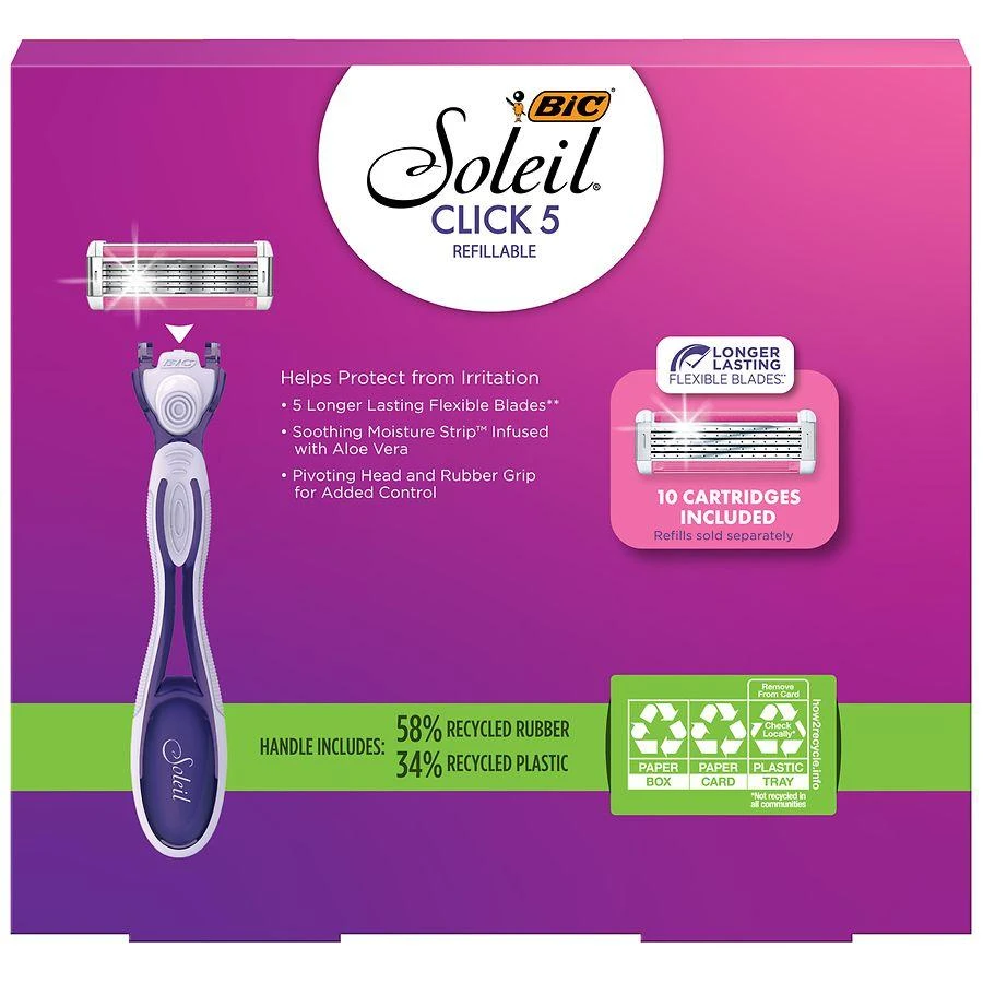 BIC Soleil Click 5 Women's Disposable Razors, With a Moisture Strip 2