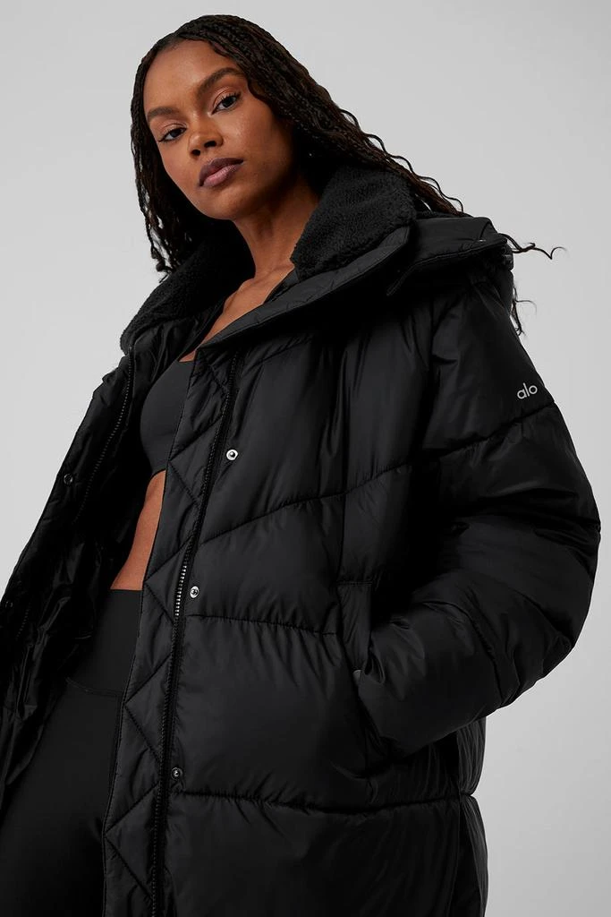 Alo Gold Rush Puffer Trench - Black 5
