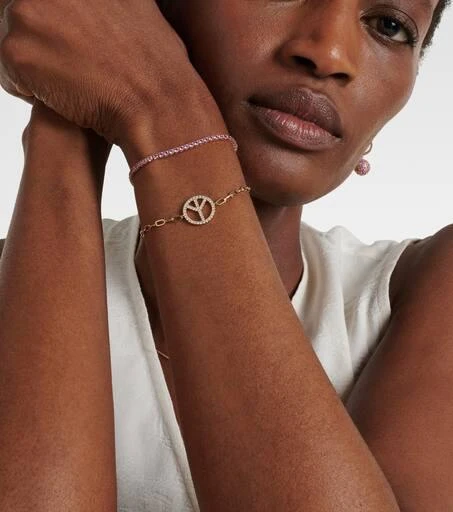 Roxanne First Peace Out 14kt gold bracelet with diamonds 3