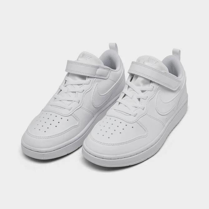 NIKE Little Kids' Nike Court Borough Low Recraft Stretch Lace Casual Shoes 2