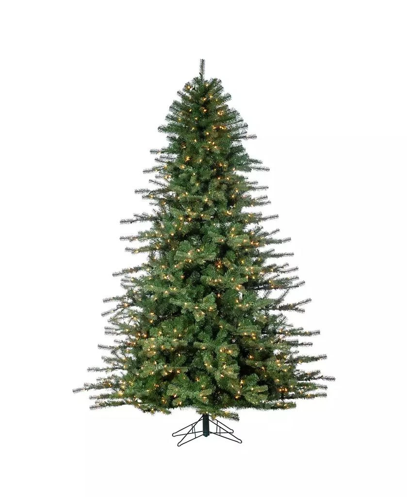 Sterling 7.5-Foot High Layered Norfolk Pine Pre-Lit Tree with Clear White Lights 1