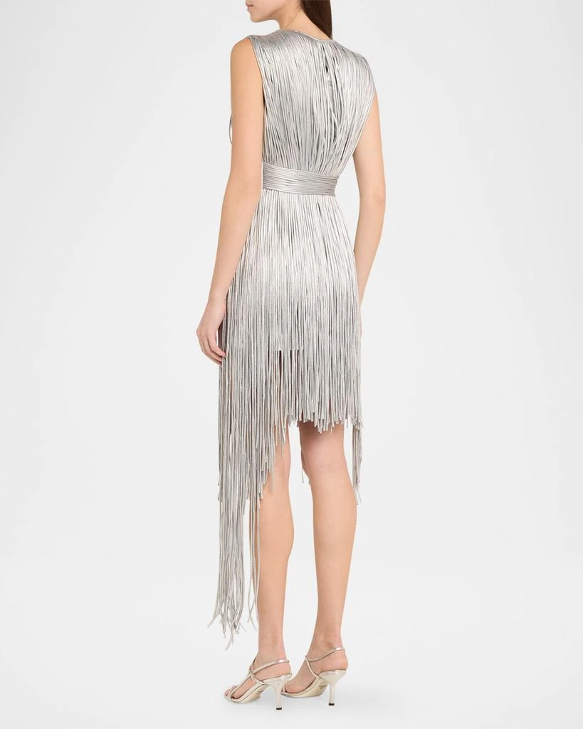 AREA Metallic Fringe Mini Dress 3