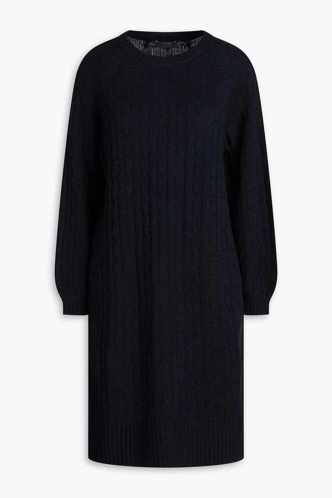 N.PEAL Cable-knit cashmere mini dress 1