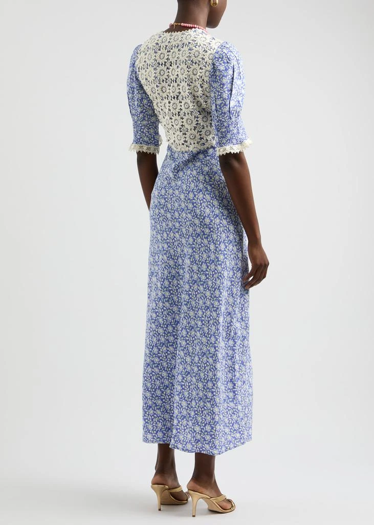 Rixo Olga lace-trimmed floral-print maxi dress  3