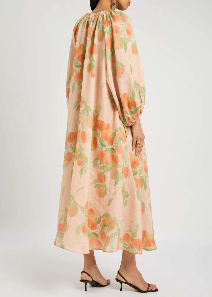 Bernadette Georgette printed linen midi dress 3