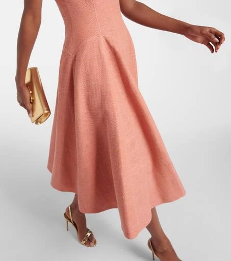 Emilia Wickstead Jody cotton and linen midi dress 5