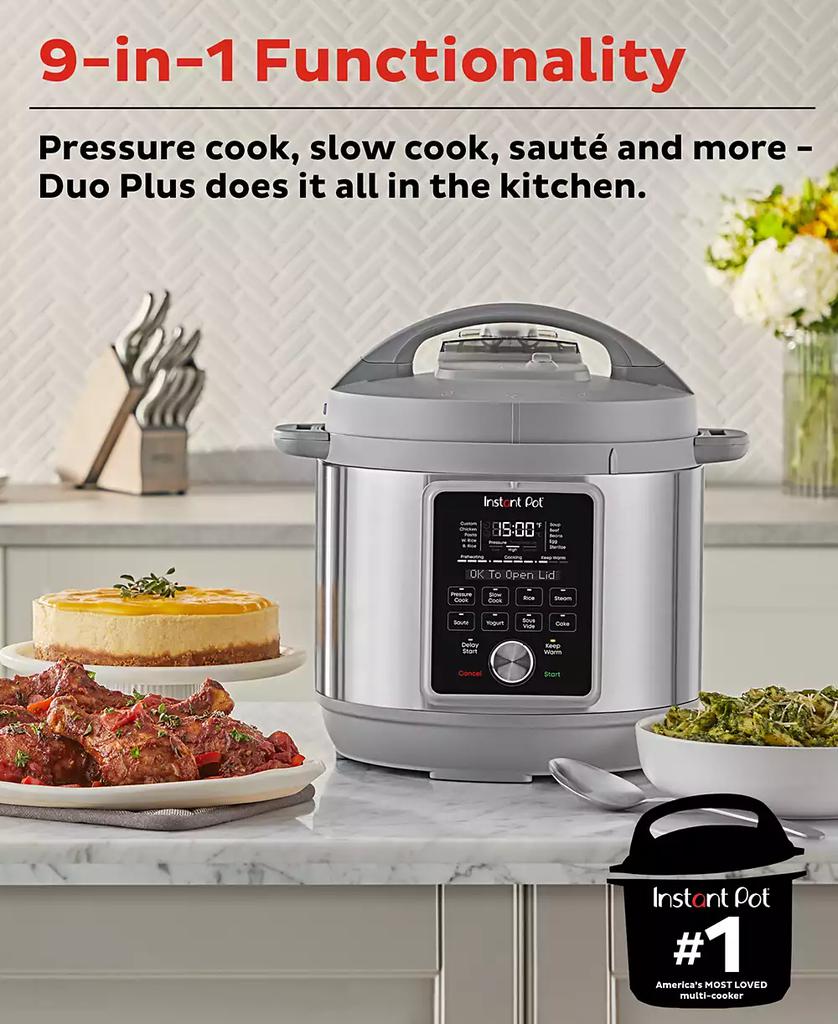 Instant pot Duo Plus 6 Qt. Multi-Use Pressure Cooker with Whisper-Quiet Steam Release