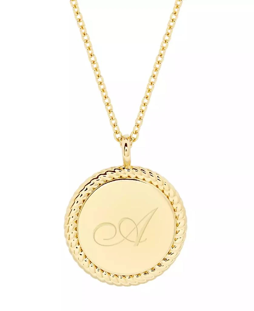 brook 
york 14K Gold Plated Charlie Initial Pendant