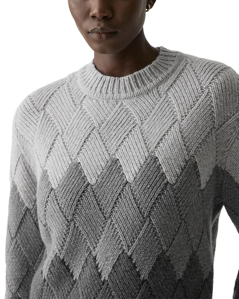 Theory Wool Cashmere Faux Weave Sweater 5