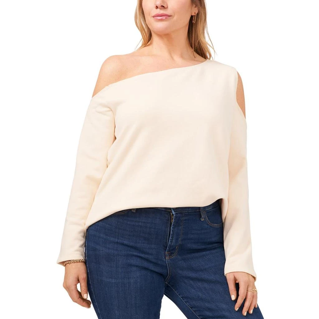 1.State Plus Womens Asymmetric Cotton Cold Shoulder 3