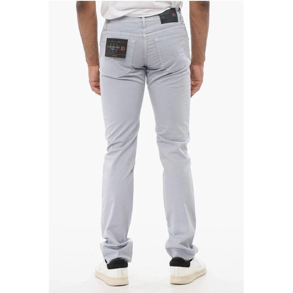 Corneliani ID LUXURY blue Ton-sur-ton Embroide Men's Denims 2