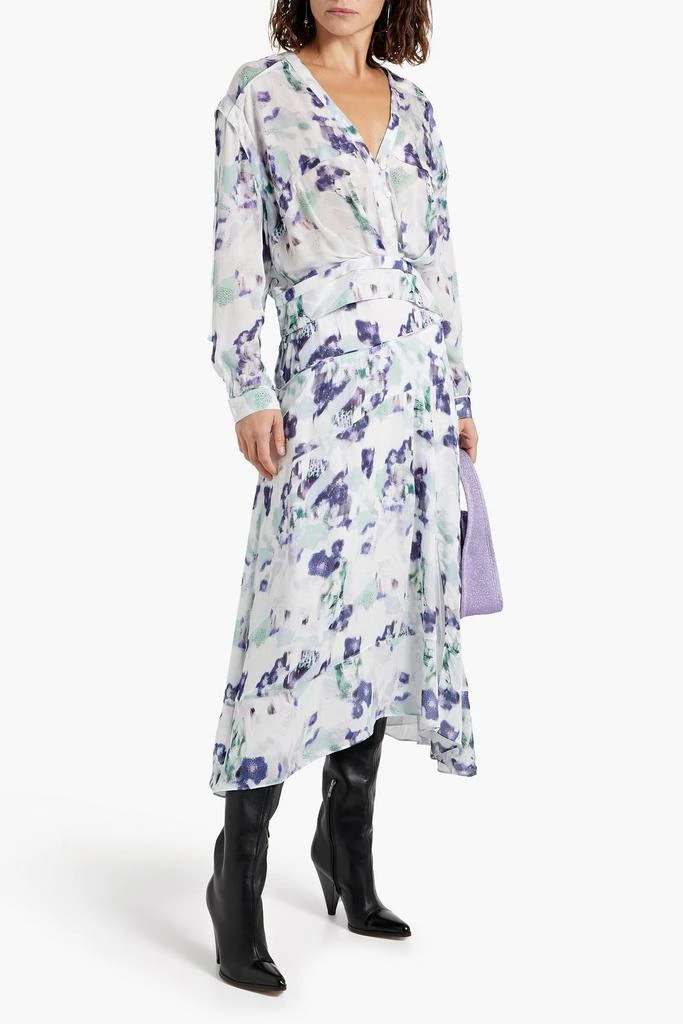 IRO Ollia printed chiffon midi skirt 2