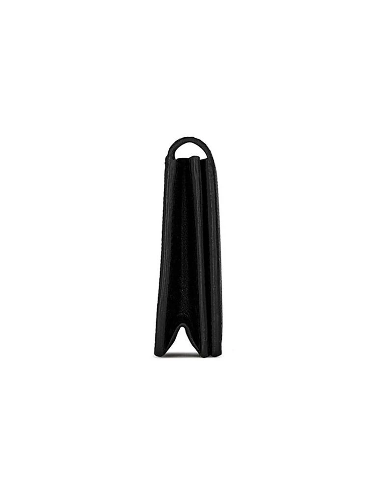 Yves Saint Laurent Business Card Holder With Flap In Grain De Poudre-embossed Leather 3
