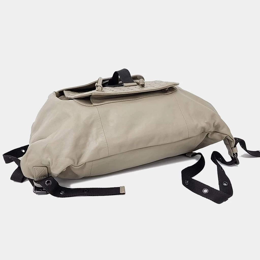 Bottega Veneta Bottega Veneta Beige Intrecciato Leather Backpack  5