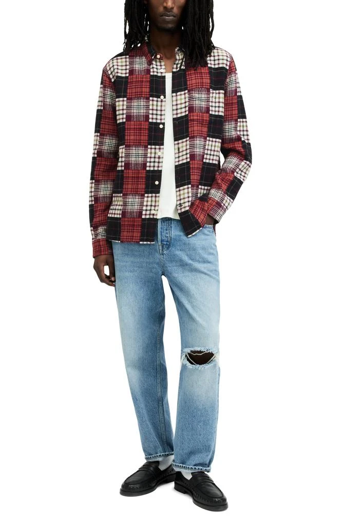 ALL SAINTS Patchi Organic Cotton Button-Up Shirt 6