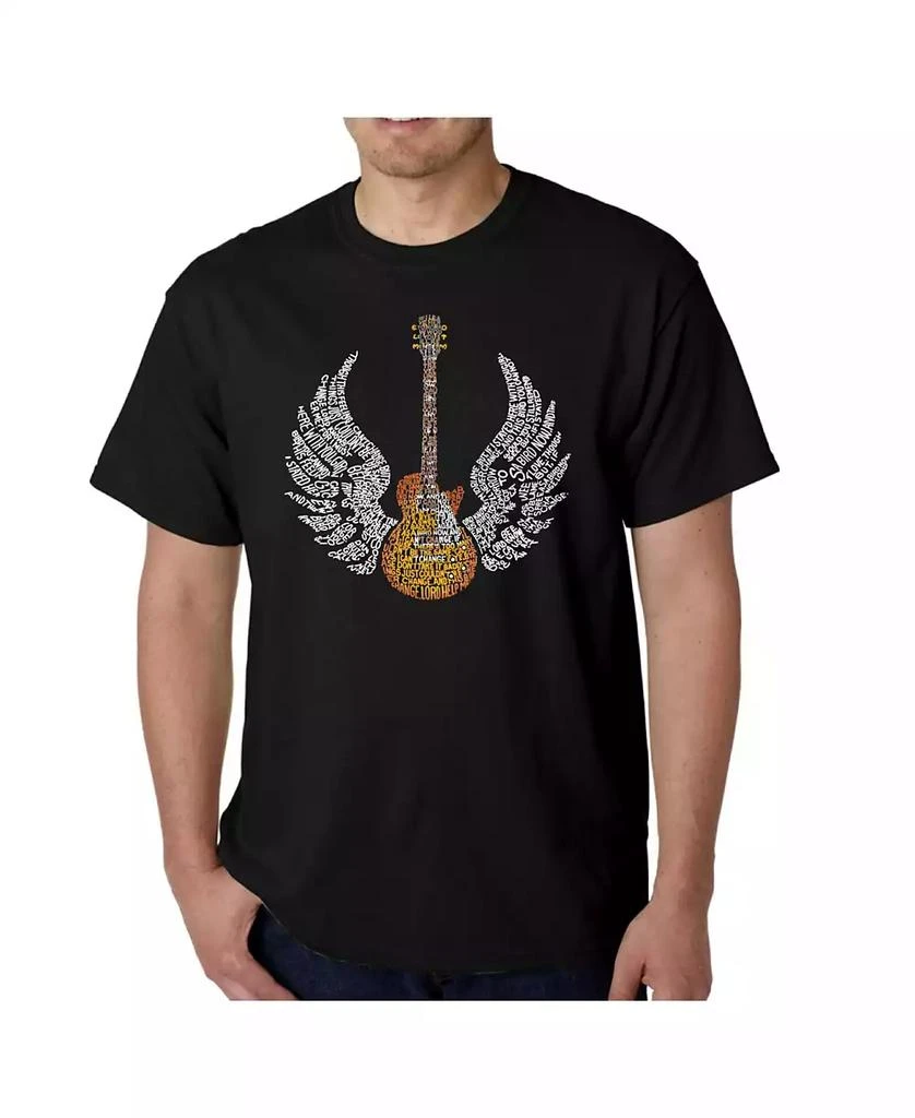 LA Pop Art Mens Word Art T-Shirt - Lyrics to Freebird 1