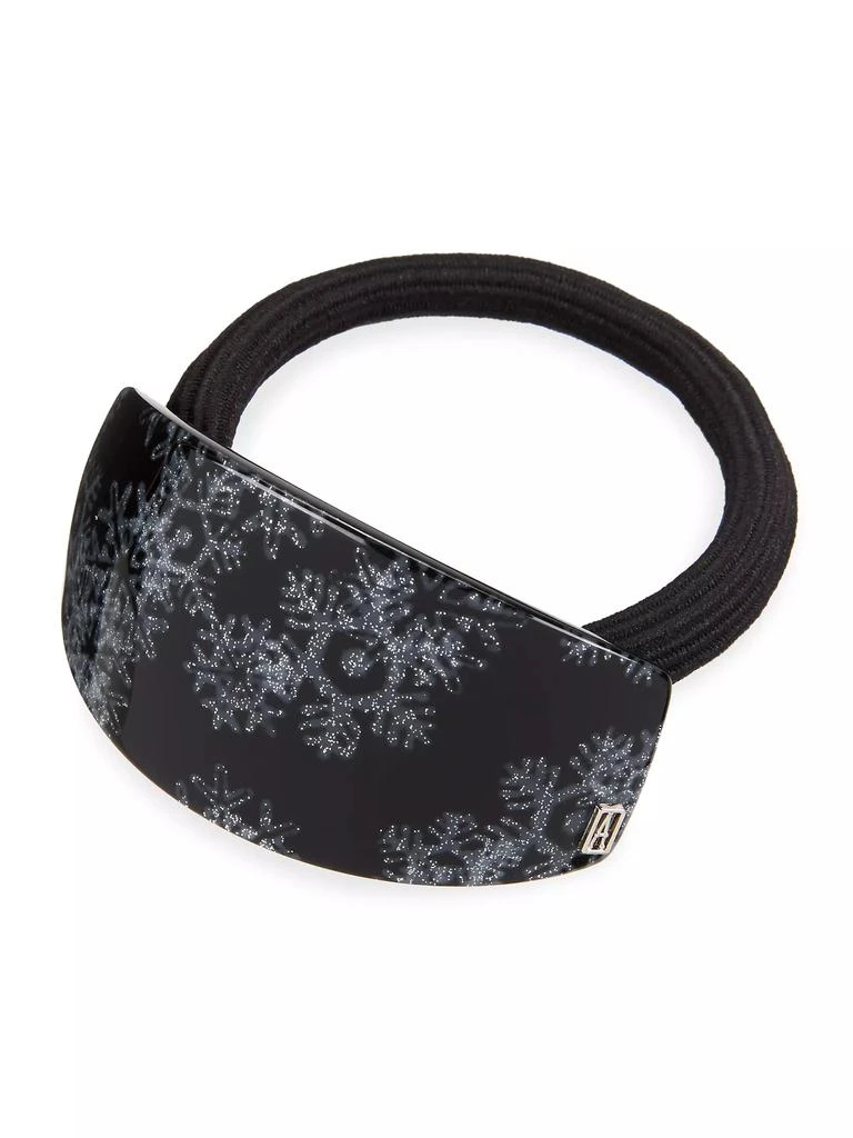 Alexandre de Paris Snowflake Pony Hair Tie 1