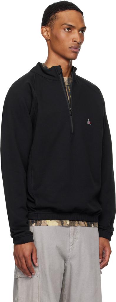 ROA Black Heavy Half Zip Sweatshirt