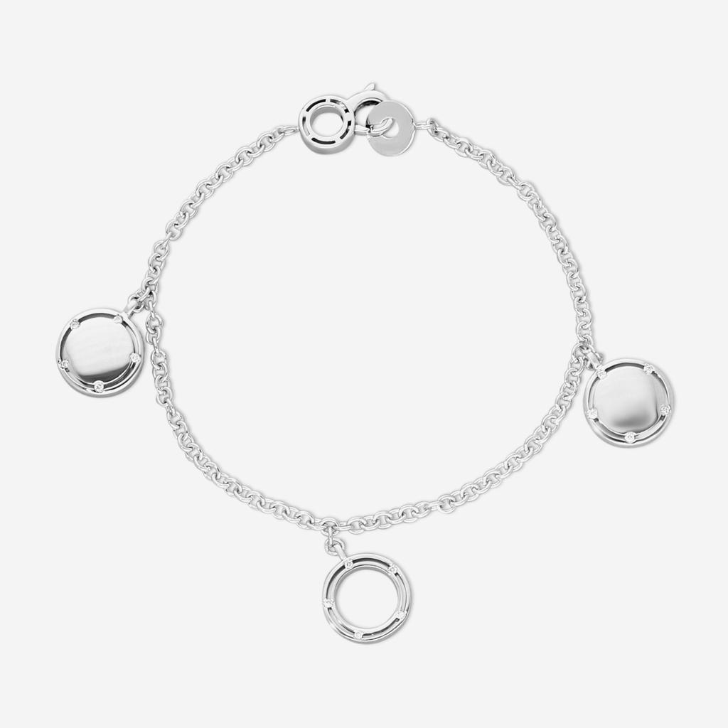 Damiani Damiani 18K White Gold Diamond Charm  Bracelet 20016564