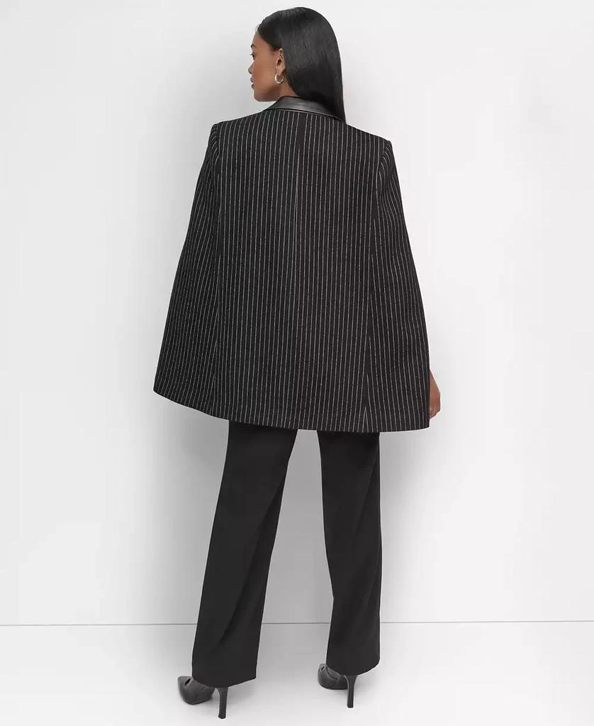 DKNY Women's Pinstriped Cape Jacket 2