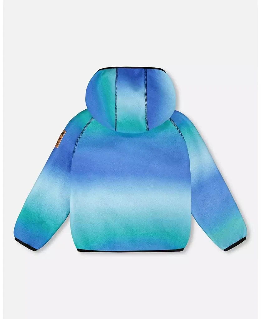 Deux par Deux Boy Softshell Jacket Blue To Black Gradient - Child 3