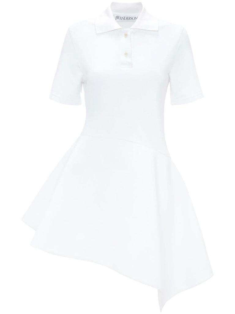 JW ANDERSON VESTIDO POLO MC BLANCO ASIMETRICO