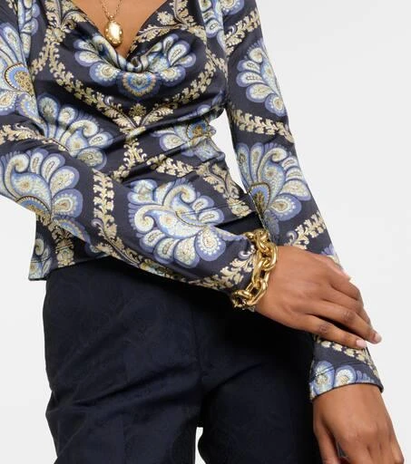 ETRO Scoop-neck paisley jersey top 5