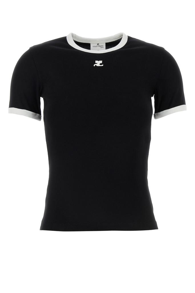 courreges Black cotton t-shirt
