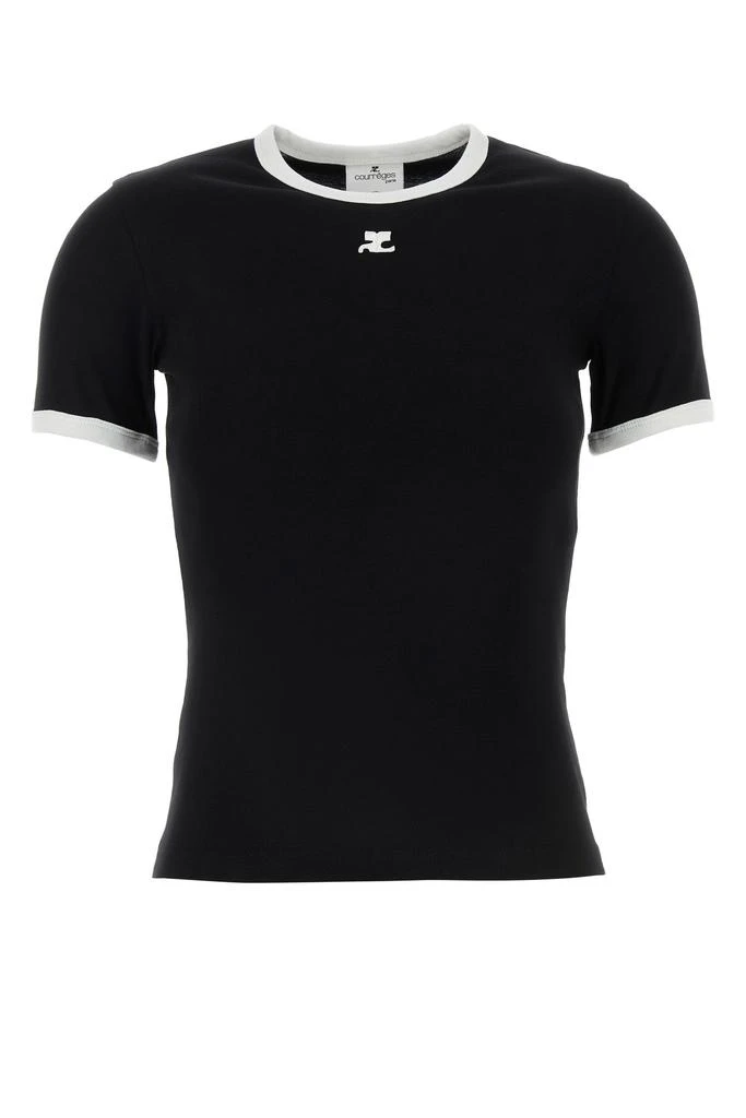 courreges Black cotton t-shirt 1