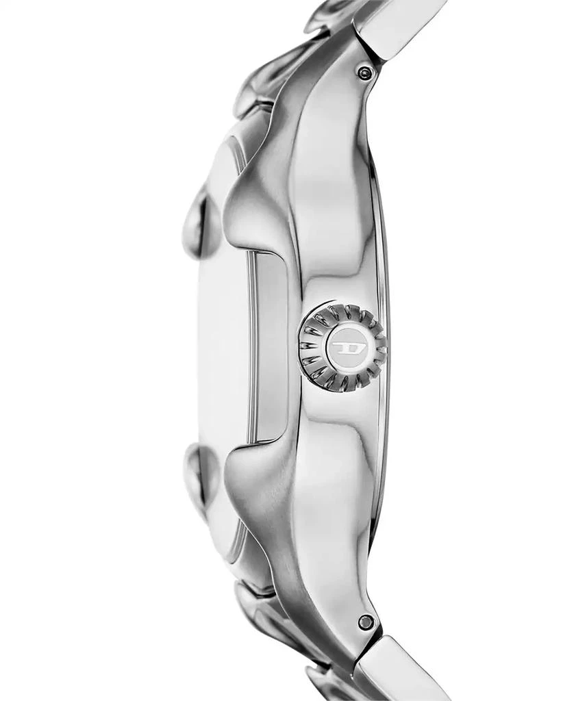 Diesel Men's Vert Three Hand Date Silver-Tone Stainless Steel Watch 44mm 2