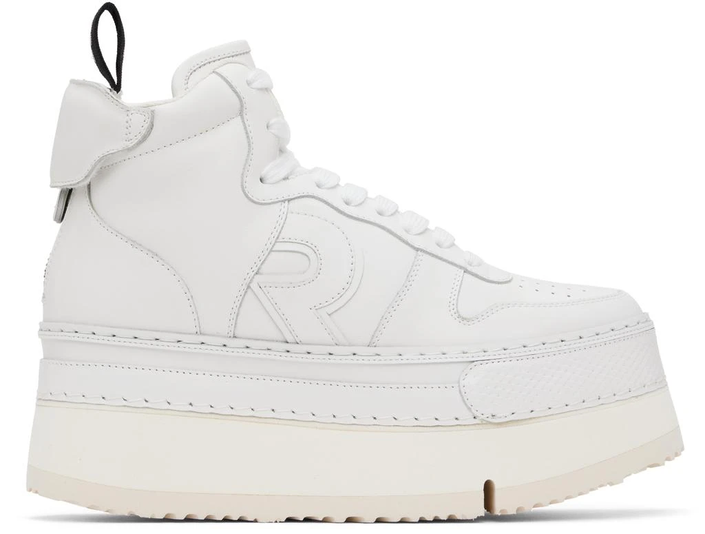 R13 White Riot Leather High Top Sneakers 1