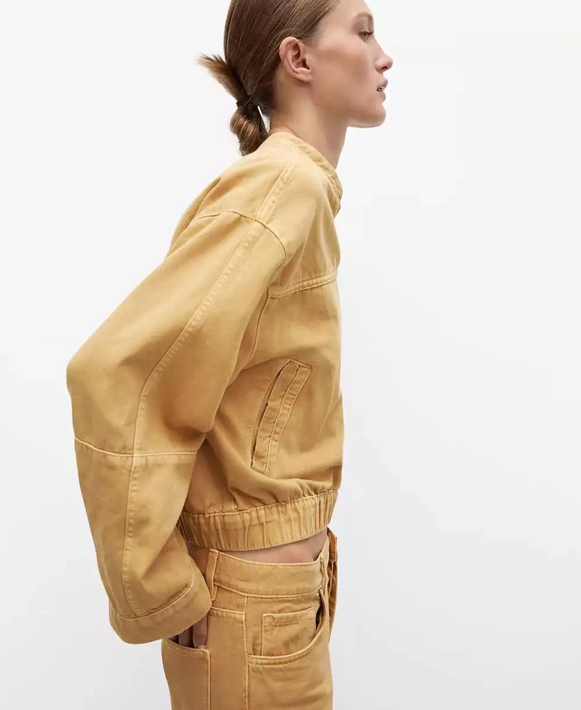 Mango Women's Denim Bomber Jacket 6