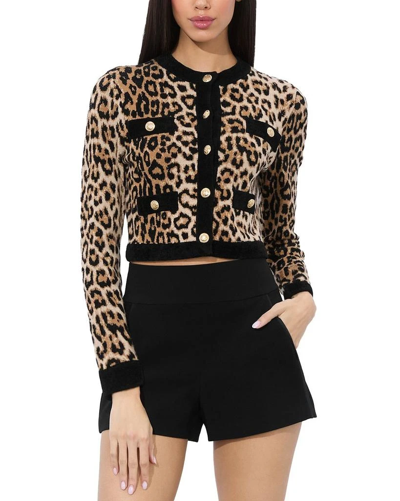 Alice + Olivia Claira Leopard Print Cardigan 5
