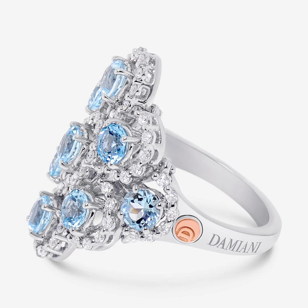 Damiani Damiani 18K White Gold, Aquamarine and Diamond 0.80ct. tw. Statement Ring Sz. 7.25 20030420 4