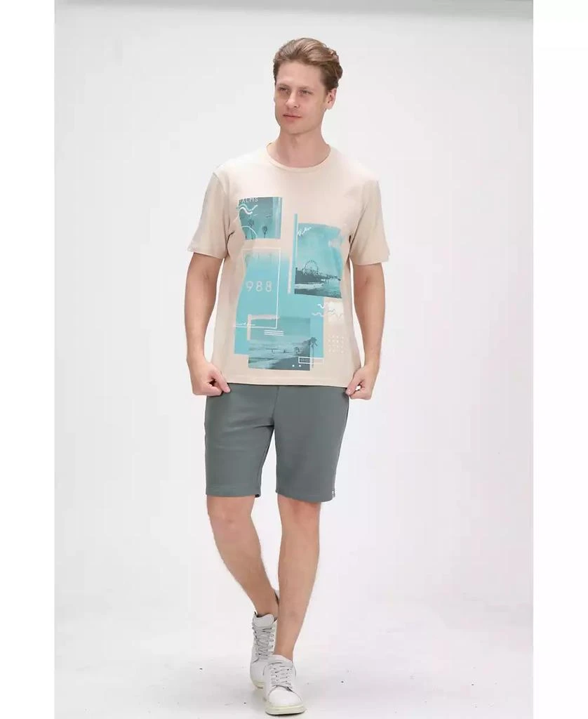 RON TOMSON Men's Modern Print Fitted Cali T-shirt 7