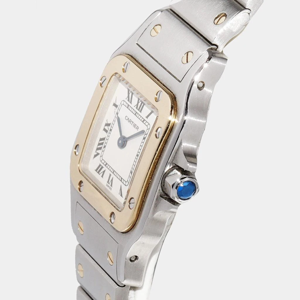 Cartier Cartier Silver 18k Yellow Gold Stainless Steel Santos Galbee W20012C4 Quartz Women's Wristwatch 24 mm 2