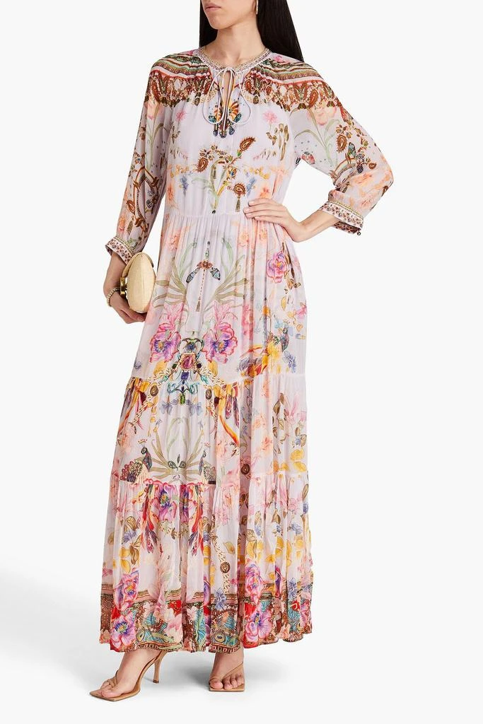 Camilla Crystal-embellished printed silk-crepon maxi dress 2