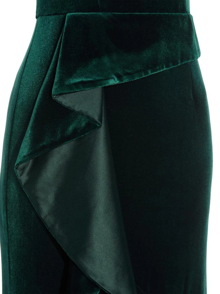 Adrianna Papell Velvet cascade gown 4