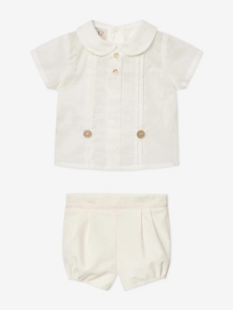 Paz Rodriguez Baby Boys Short Set in Ivory 1