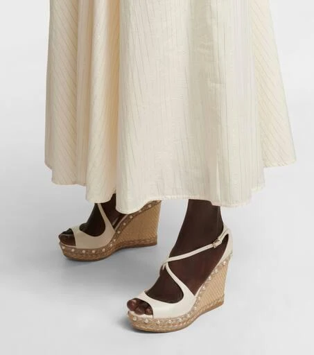 Jimmy Choo Dakota 120 leather espadrille wedges 4