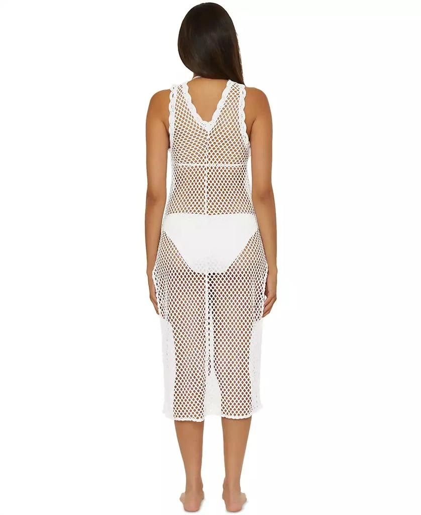 Becca Women's Castaway Island Fishnet Flower-Appliqué Cover-Up Dress 4