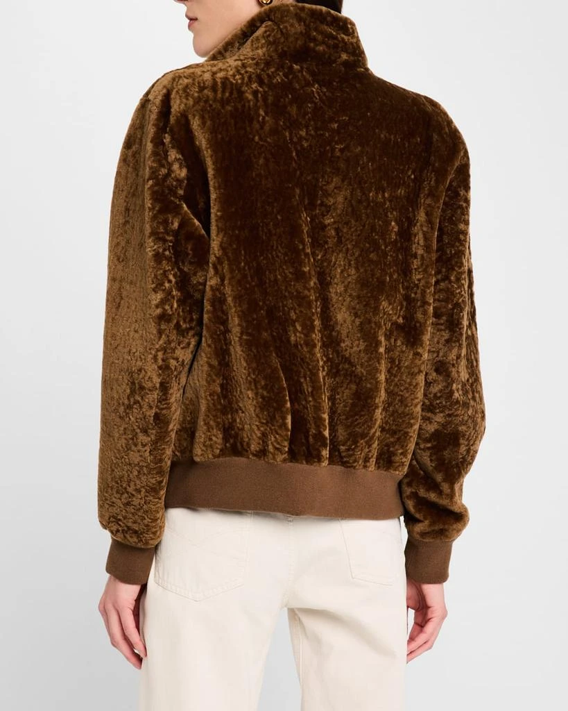 Gorski Reversible Textured Shearling Lamb Bomber Jacket 3