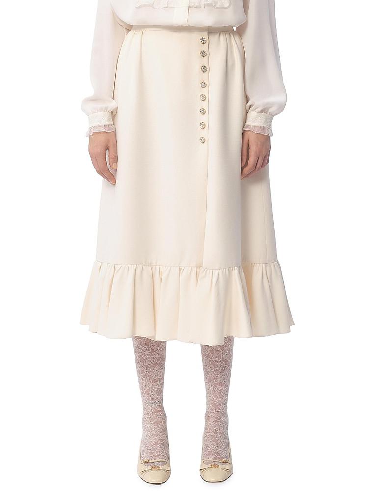 スカート Valentino Crepe Couture Skirt With Heart Jewel Buttons Crepe Couture skirt with Heart jewel buttons VALENTINO