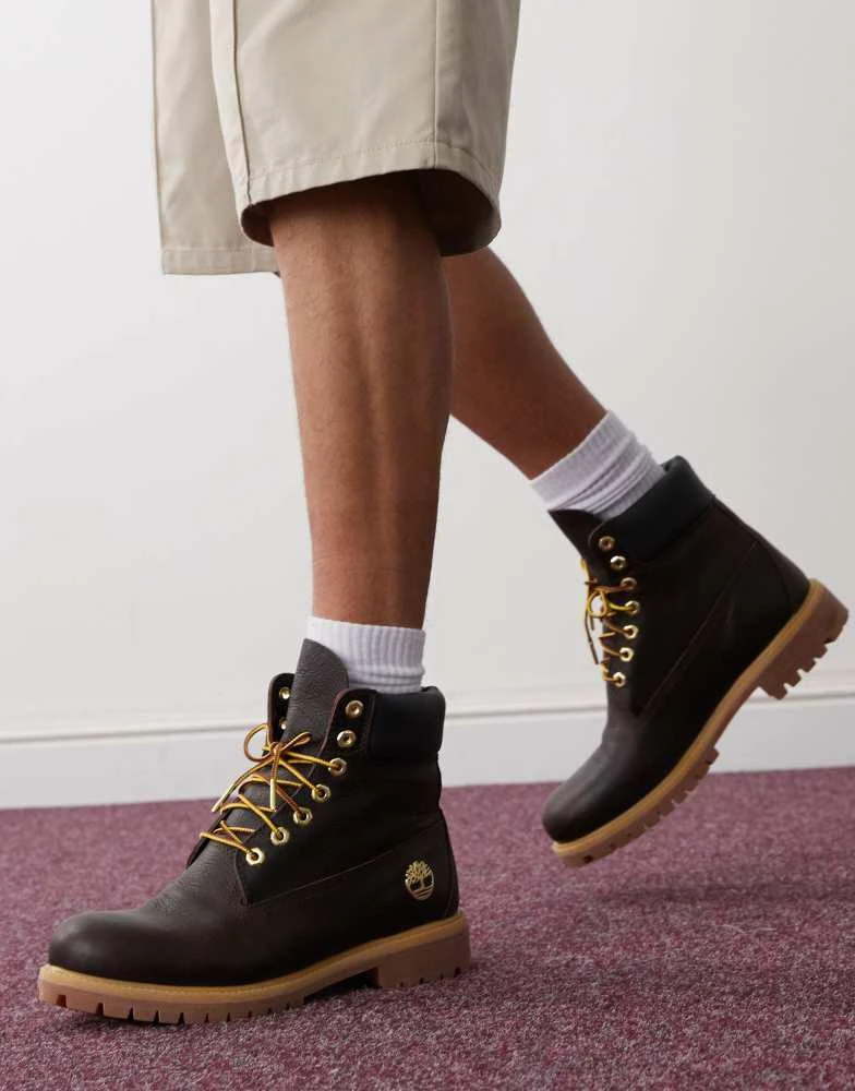 Timberland Black and Brown Leather Boots with Ankle Support Mens Boots, Hiking Boots and Sneaker Boots | Timberland US main image 2